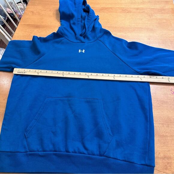 Under Armour Rival Hoodie Sweatshirt Womens Sz X LARGE XL Blue Thick Cotton - Picture 6 of 8